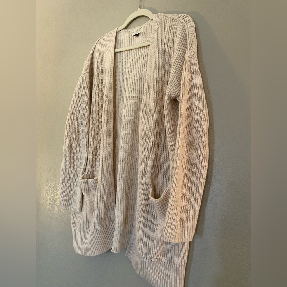 Universal Thread Cream Open-Front Knit Cardigan - Picture 2 of 7